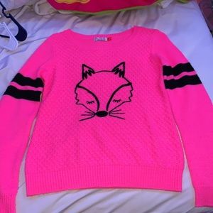 Pink fox sweater